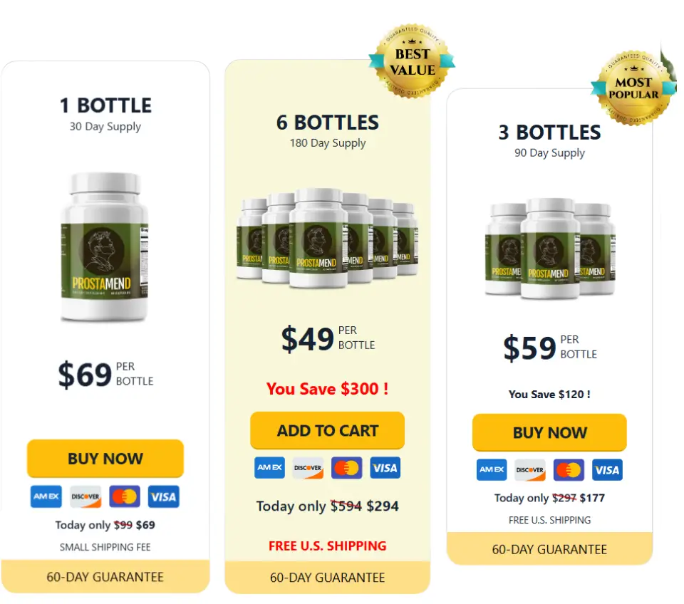 prostamend-Pricing-Options